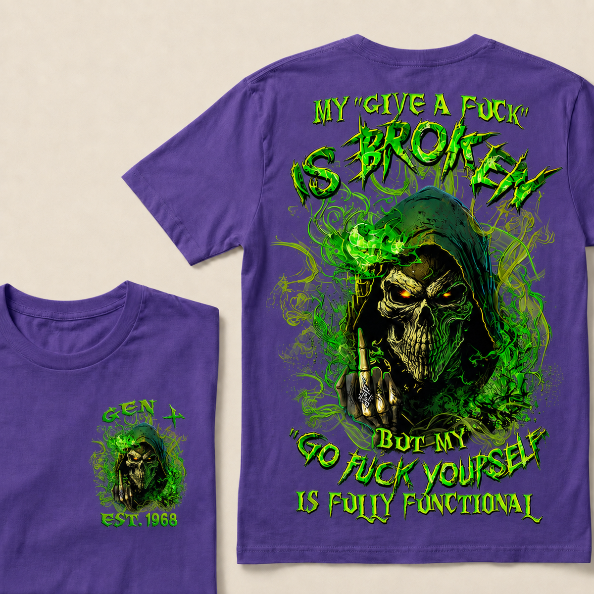 My Give A F*uk Is Broken Custom Year T-shirt