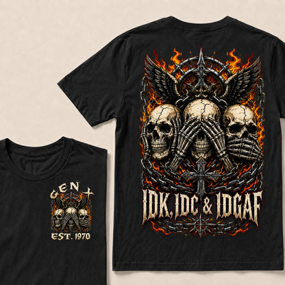 Idk Idc & Idgaf Custom Year T-shirt