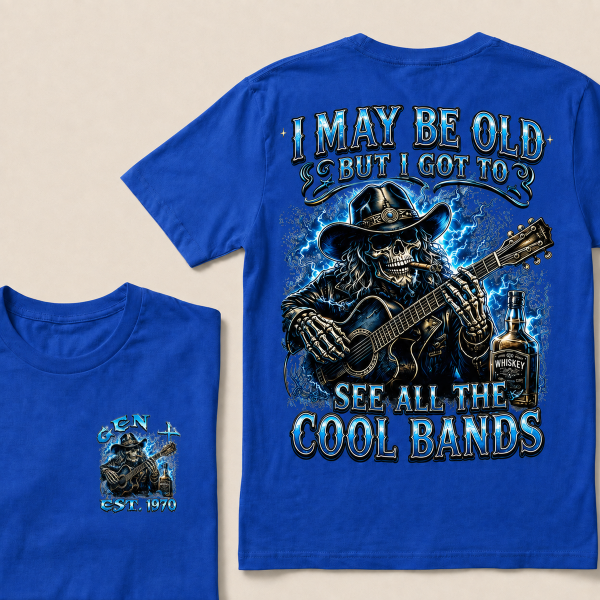 I May Be Old But I Got To See All The Cool Bands Custom Year T-shirt
