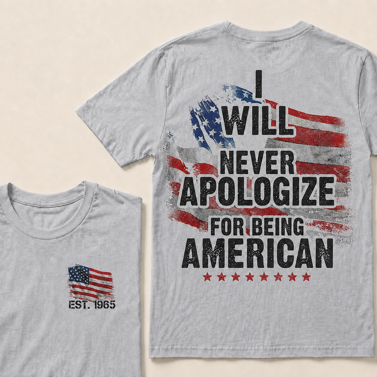I Will Never Apologize For Being American Custom Year Women Tops