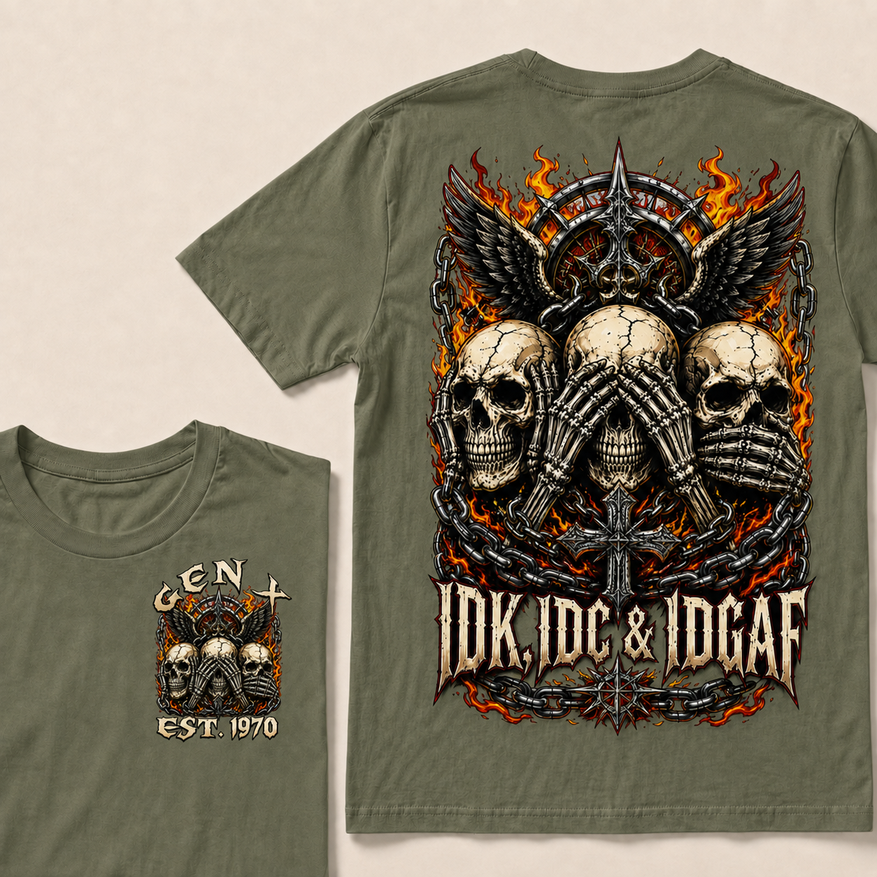 Idk Idc & Idgaf Custom Year T-shirt