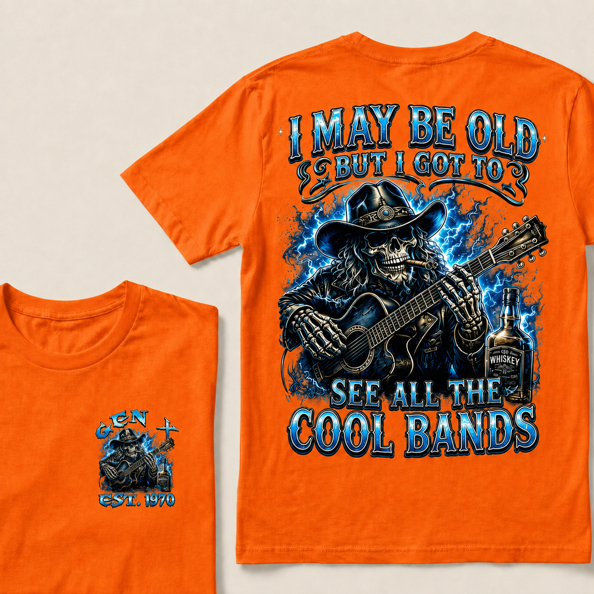 I May Be Old But I Got To See All The Cool Bands Custom Year T-shirt