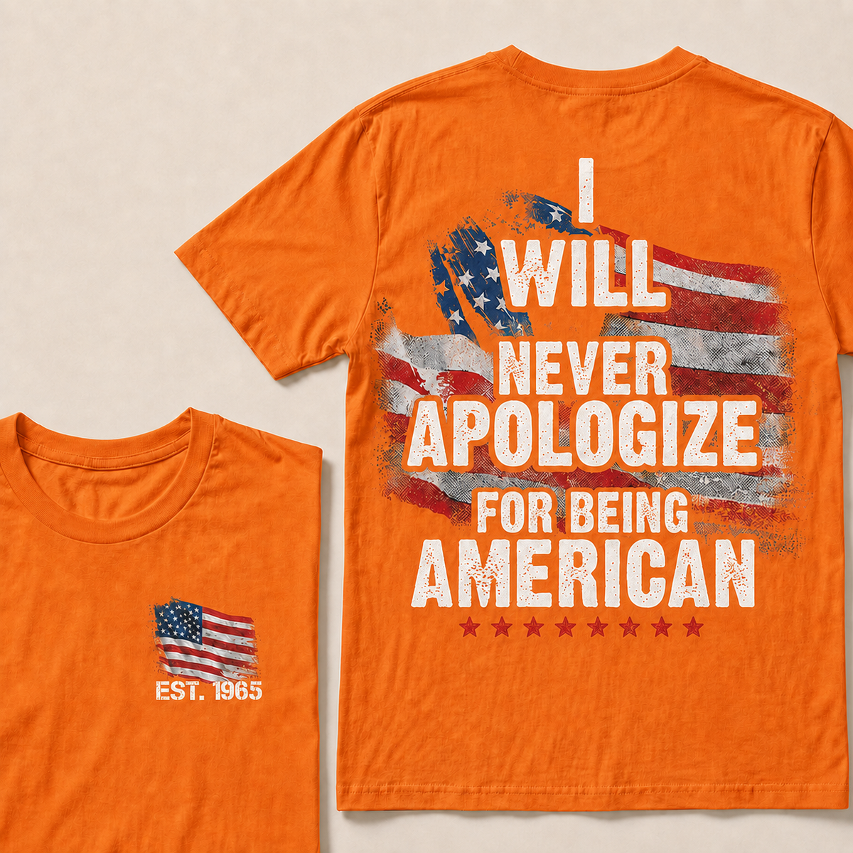 I Will Never Apologize For Being American Custom Year Women Tops