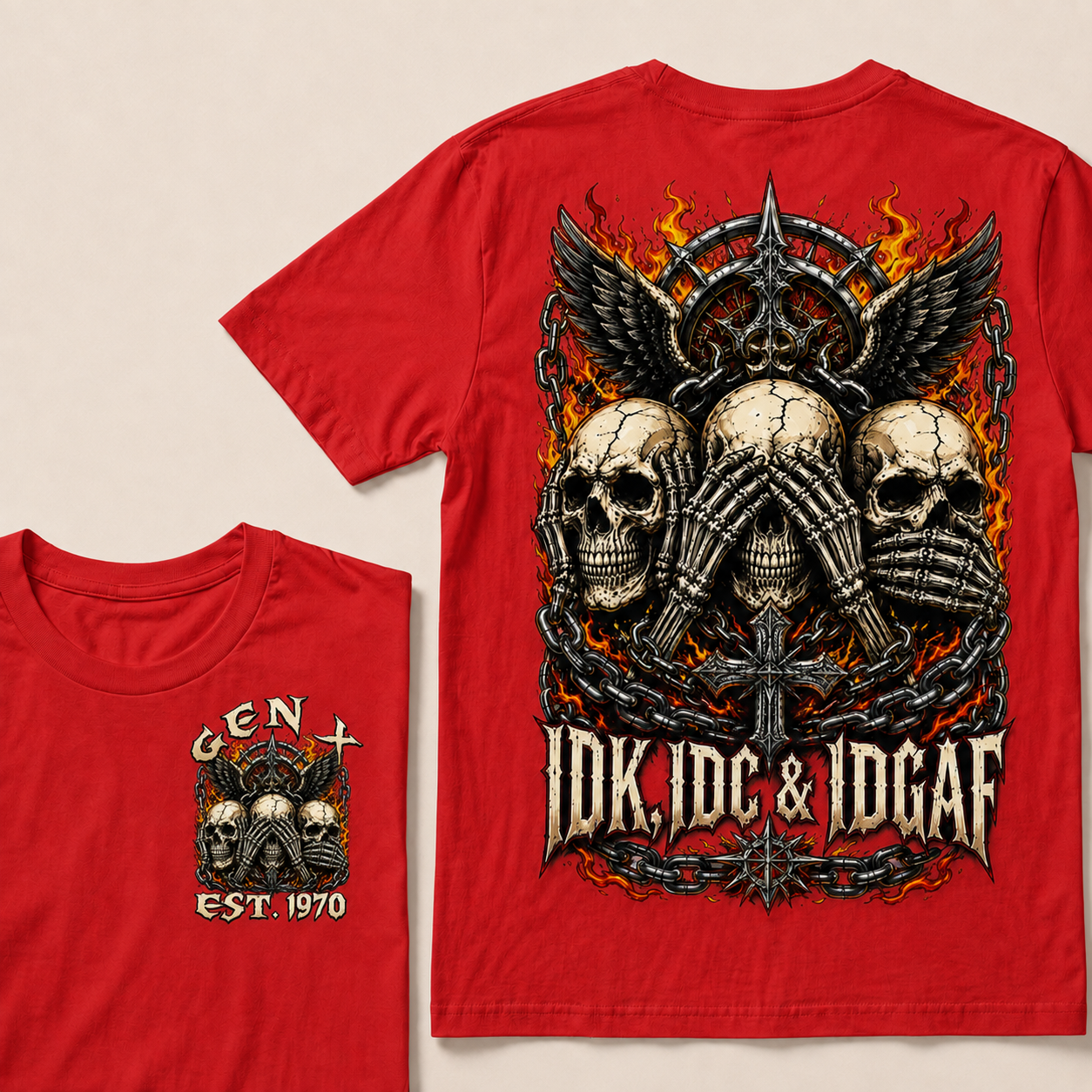 Idk Idc & Idgaf Custom Year T-shirt