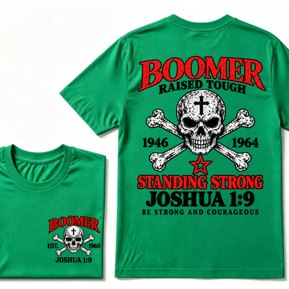 RAISED TOUGH STANDING STRONG JOSHUA 1:9 Custom Est.Year T-Shirt