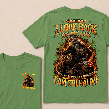 Sometimes I Look Back On My Life Custom Year T-shirt