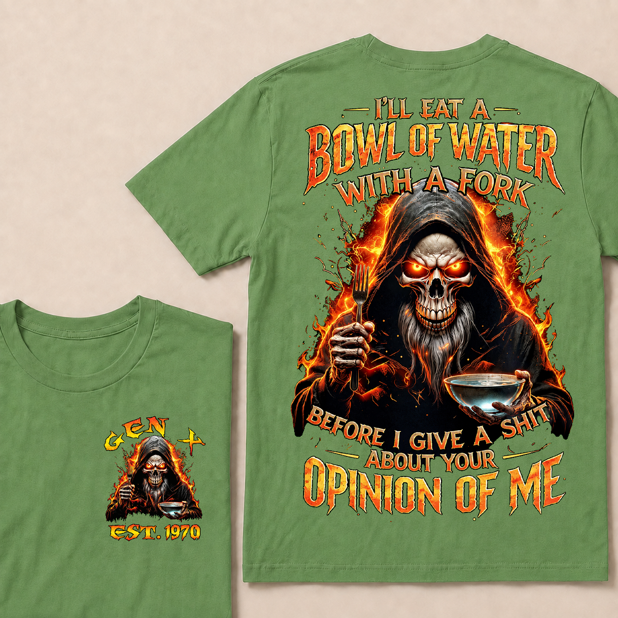I'll Eat A Bowl Of Water With A Fork Custom Year T-shirt