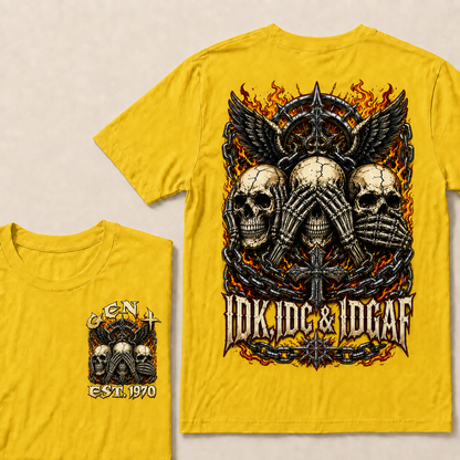 Idk Idc & Idgaf Custom Year T-shirt