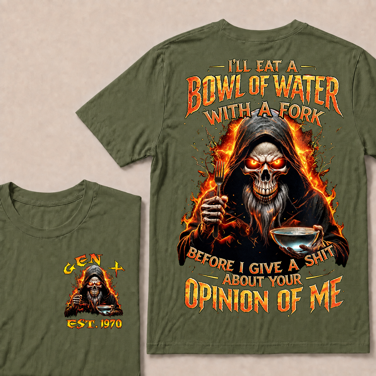 I'll Eat A Bowl Of Water With A Fork Custom Year T-shirt