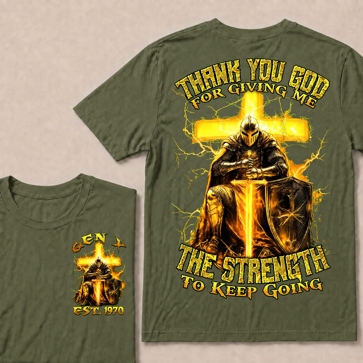 Thank You God For Giving Me The Strength To Keep Going Custom Year T-shirt