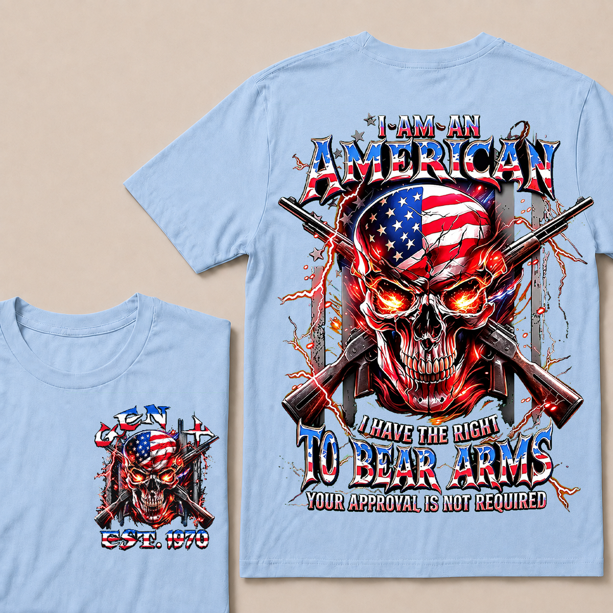 I Am An American I Have The Right To Bear Arms Custom Year T-shirt