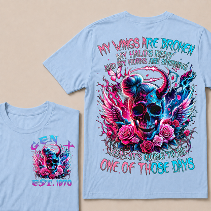 My Wings Are Broken My Halo's Bent And My Horns Are Showing Yeah Custom Year T-shirt