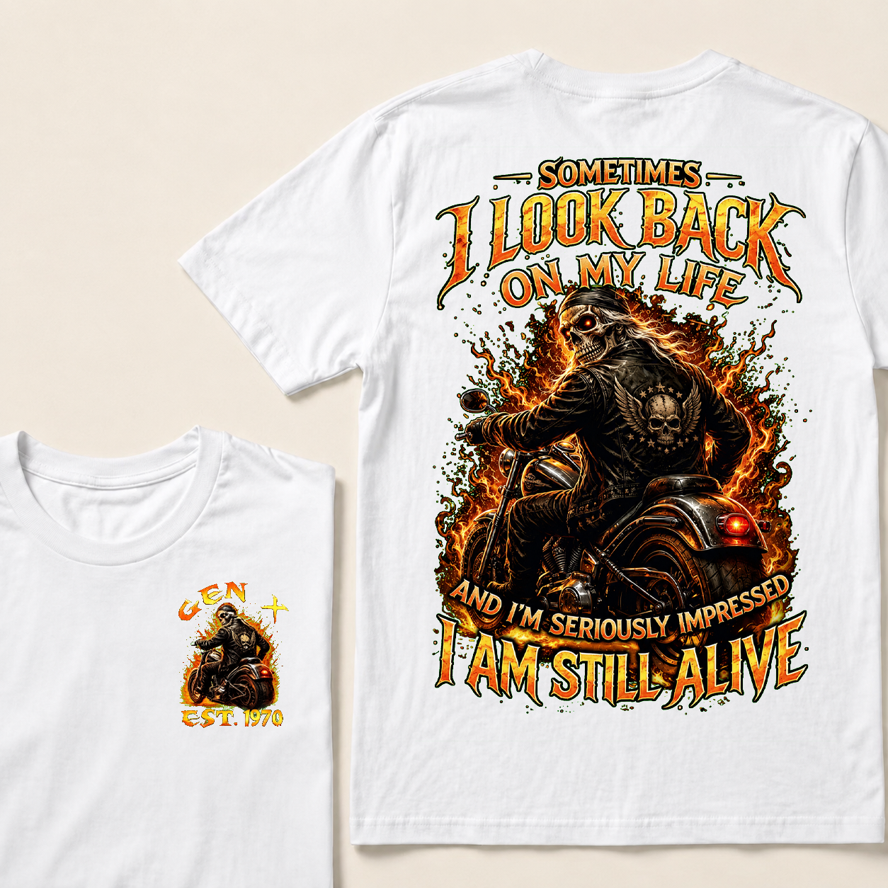 Sometimes I Look Back On My Life Custom Year T-shirt