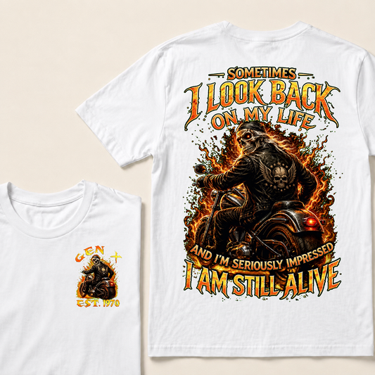 Sometimes I Look Back On My Life Custom Year T-shirt