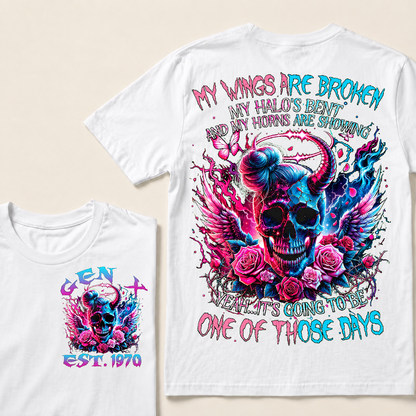 My Wings Are Broken My Halo's Bent And My Horns Are Showing Yeah Custom Year T-shirt