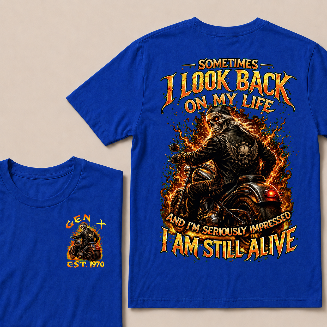 Sometimes I Look Back On My Life Custom Year T-shirt