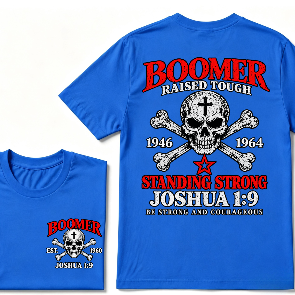 RAISED TOUGH STANDING STRONG JOSHUA 1:9 Custom Est.Year T-Shirt