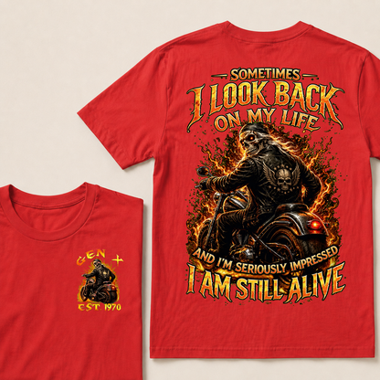 Sometimes I Look Back On My Life Custom Year T-shirt