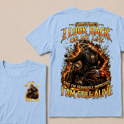 Sometimes I Look Back On My Life Custom Year T-shirt
