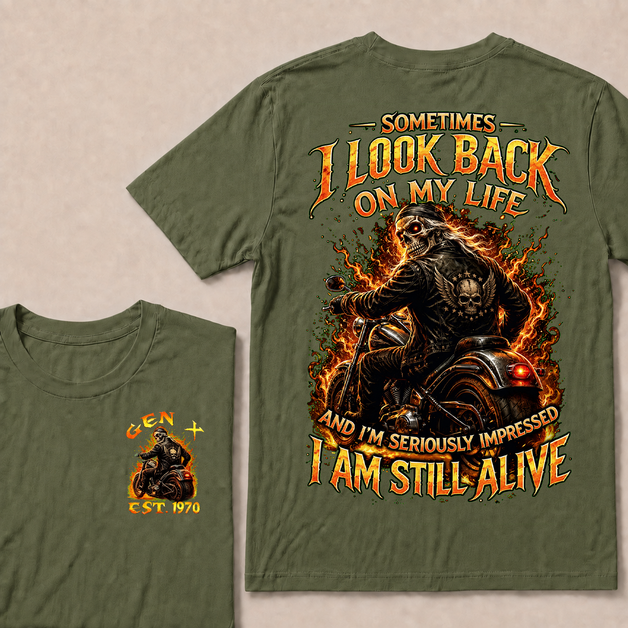 Sometimes I Look Back On My Life Custom Year T-shirt