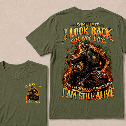 Sometimes I Look Back On My Life Custom Year T-shirt