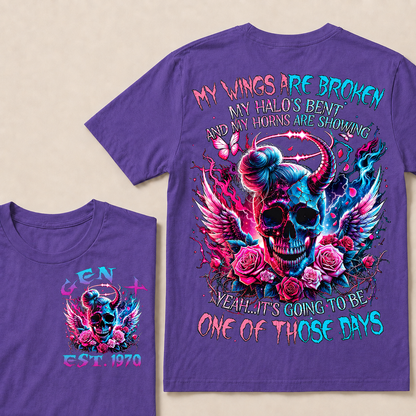 My Wings Are Broken My Halo's Bent And My Horns Are Showing Yeah Custom Year T-shirt