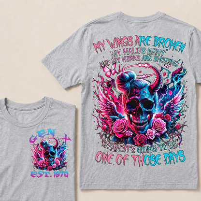 My Wings Are Broken My Halo's Bent And My Horns Are Showing Yeah Custom Year T-shirt