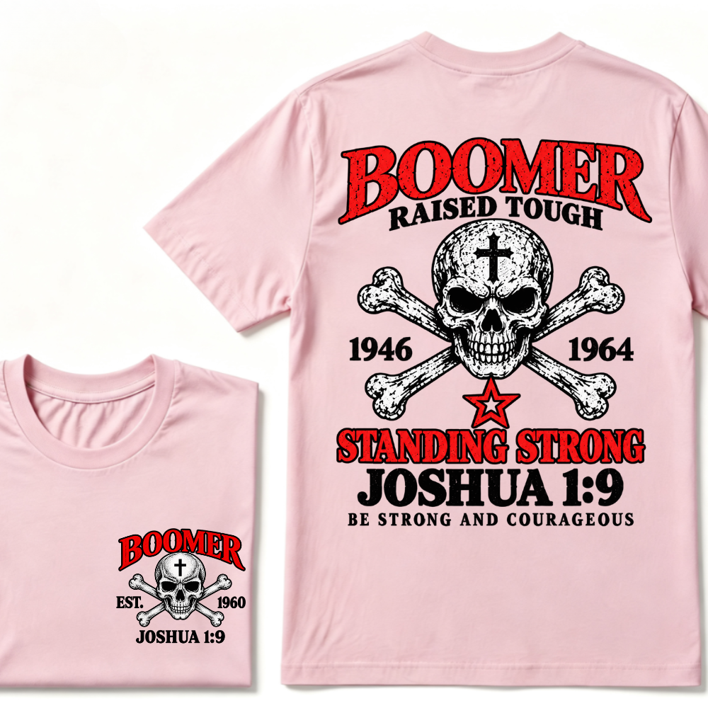 RAISED TOUGH STANDING STRONG JOSHUA 1:9 Custom Est.Year T-Shirt