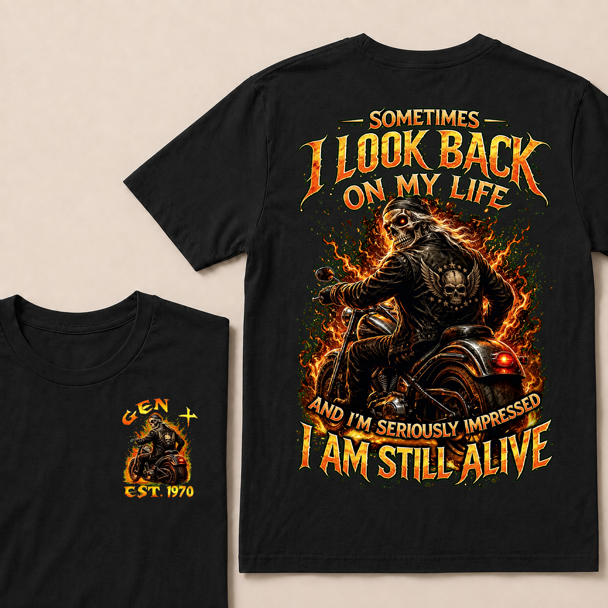 Sometimes I Look Back On My Life Custom Year T-shirt
