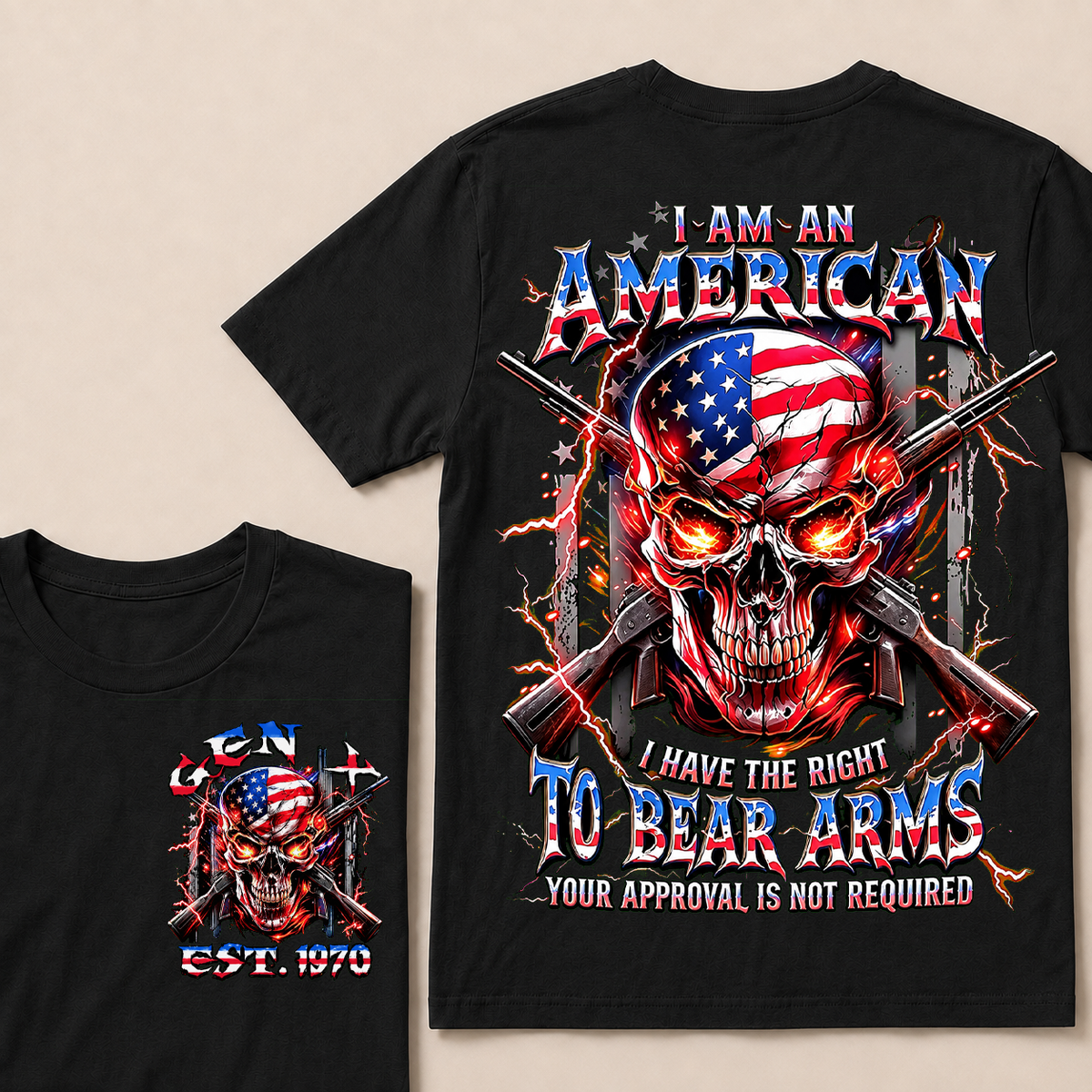 I Am An American I Have The Right To Bear Arms Custom Year T-shirt