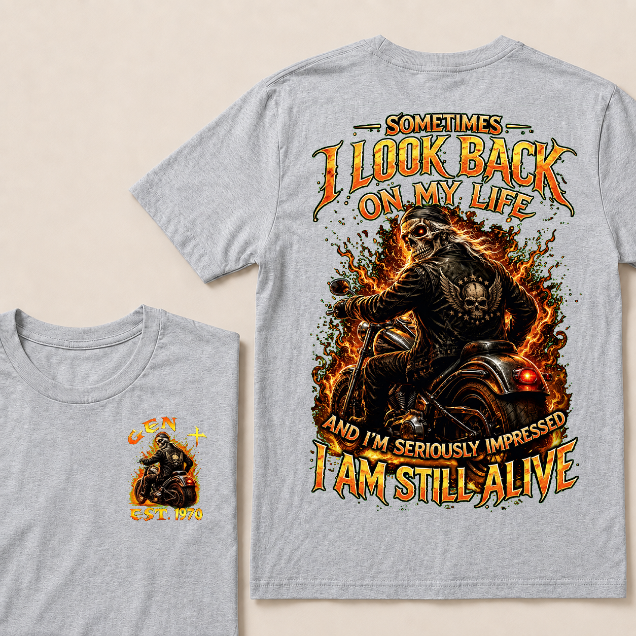 Sometimes I Look Back On My Life Custom Year T-shirt