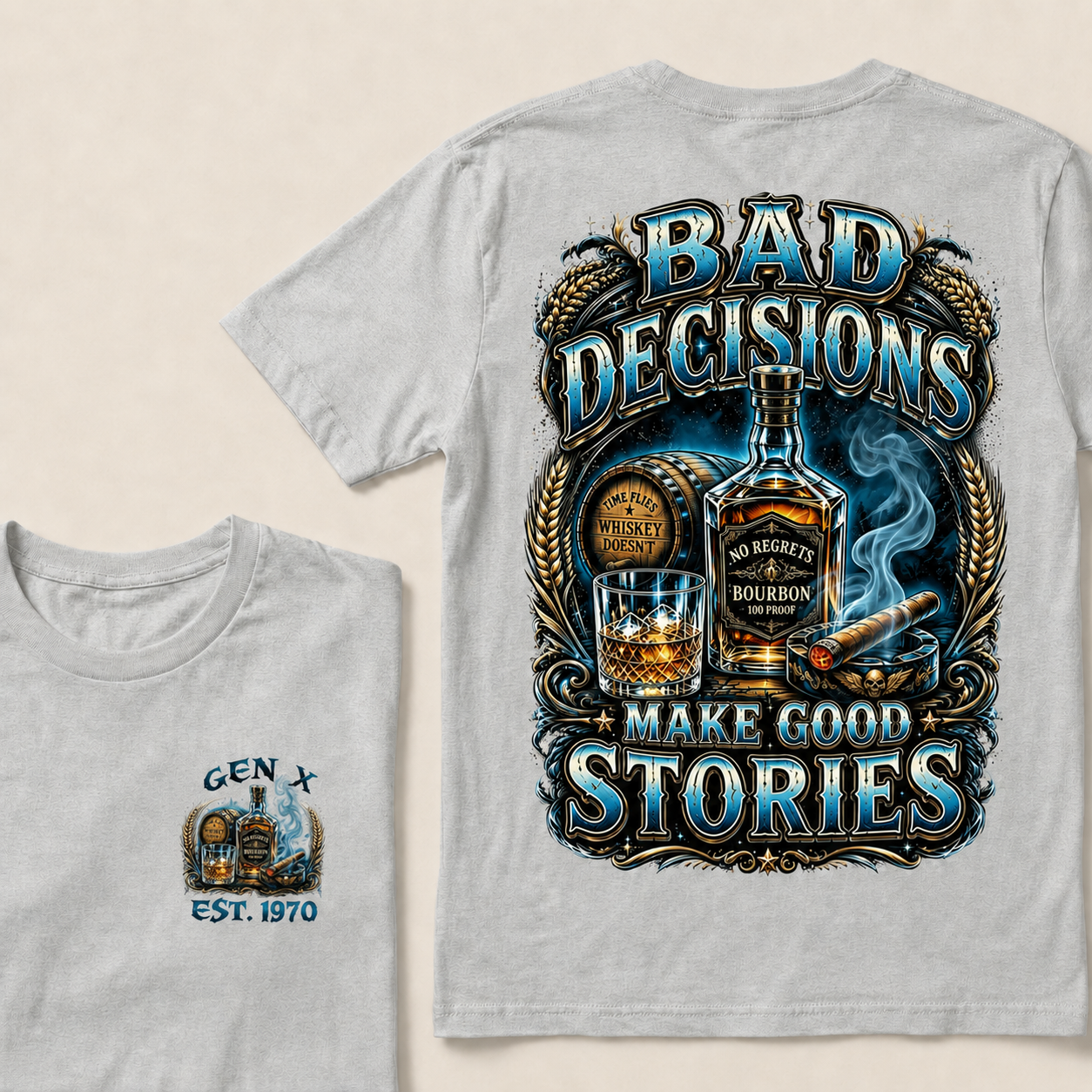 Bad Decisions Make Good Stories Custom Year T-shirt