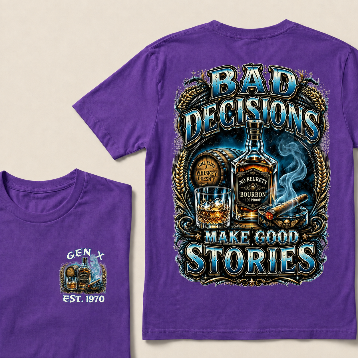 Bad Decisions Make Good Stories Custom Year T-shirt