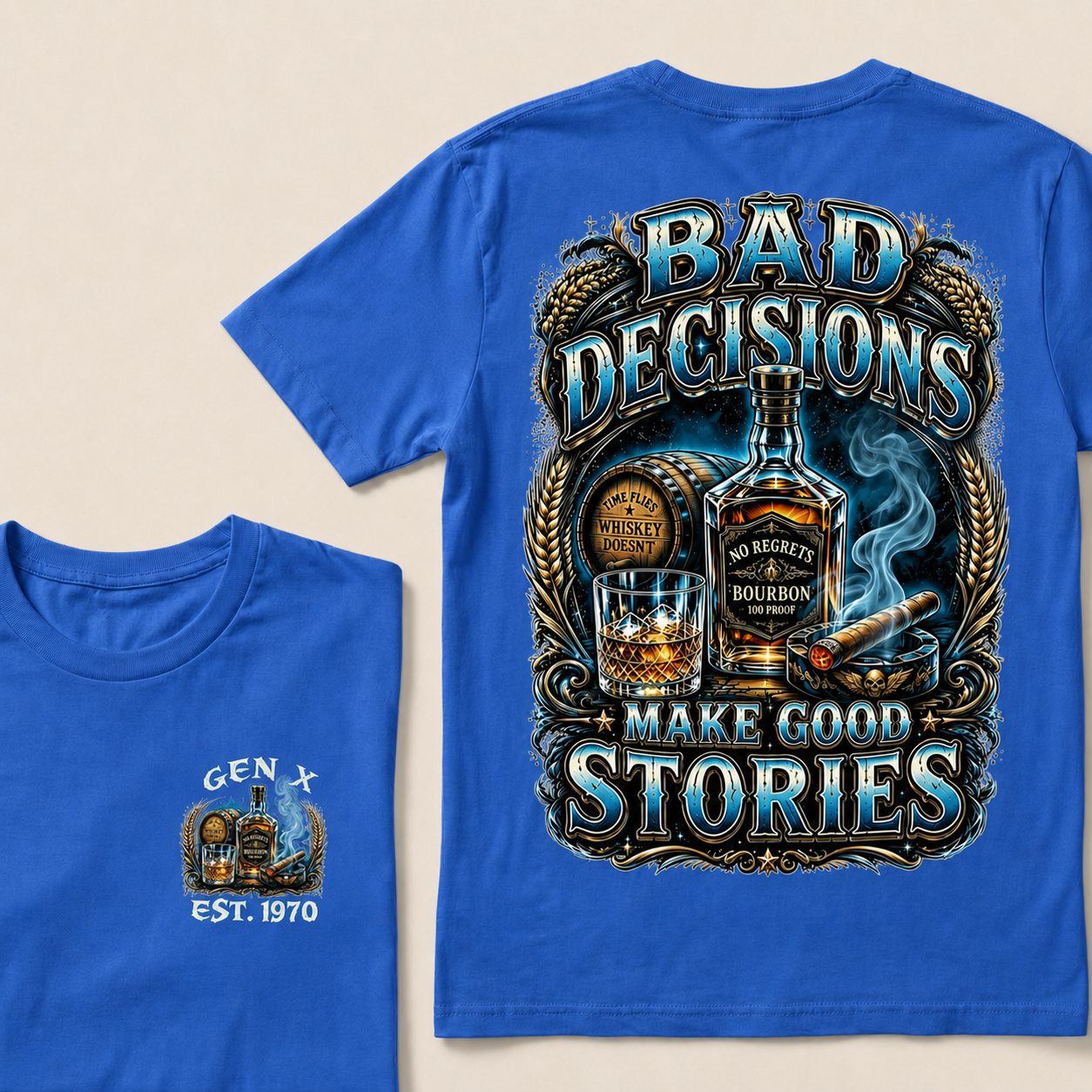 Bad Decisions Make Good Stories Custom Year T-shirt