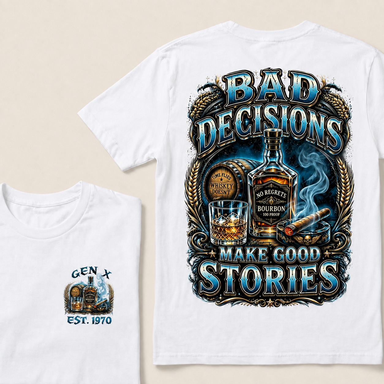 Bad Decisions Make Good Stories Custom Year T-shirt