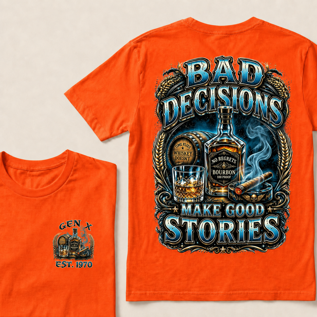 Bad Decisions Make Good Stories Custom Year T-shirt