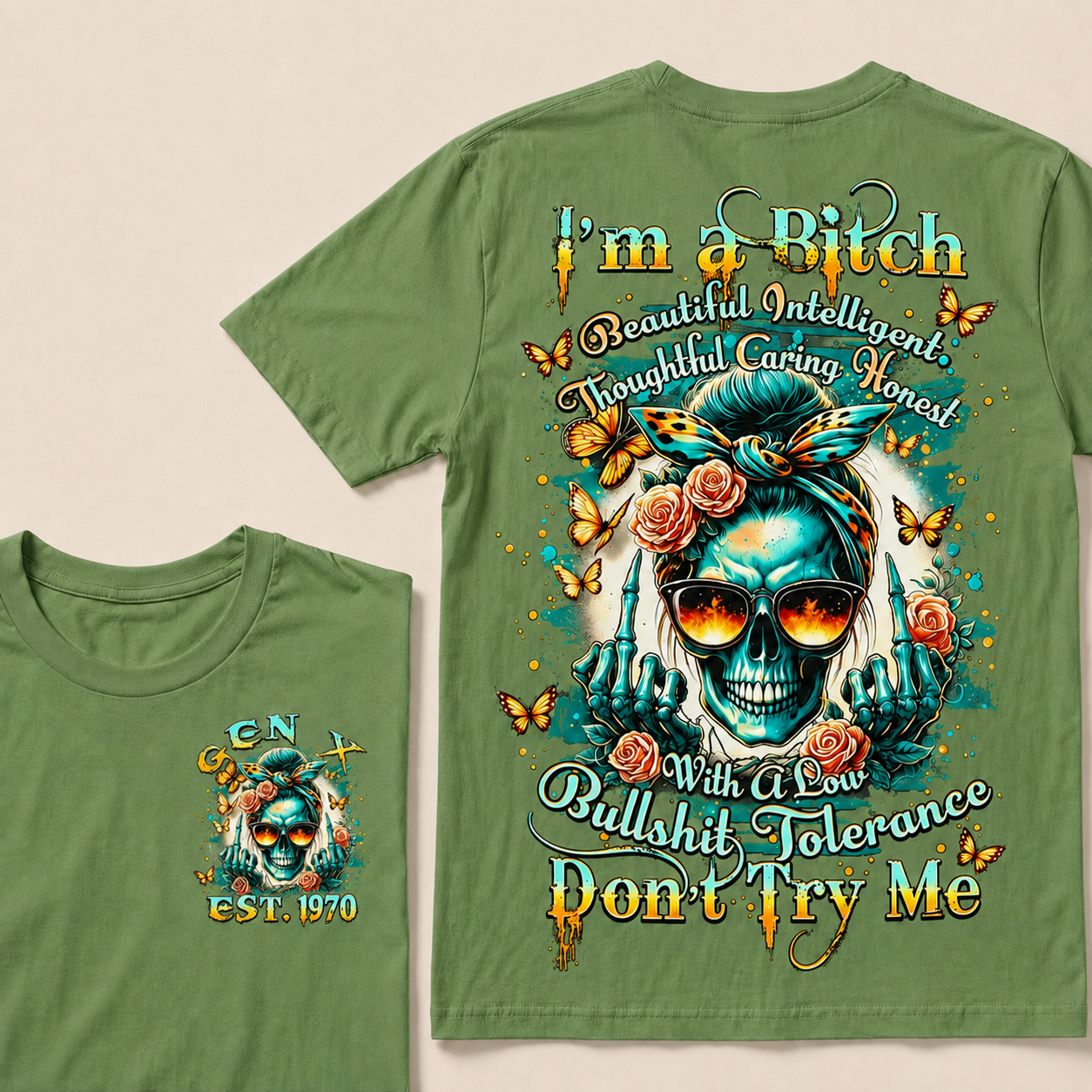 I'm A Bitch With A Low Bullshit Tolerance Don't Try Me Custom Year T-shirt