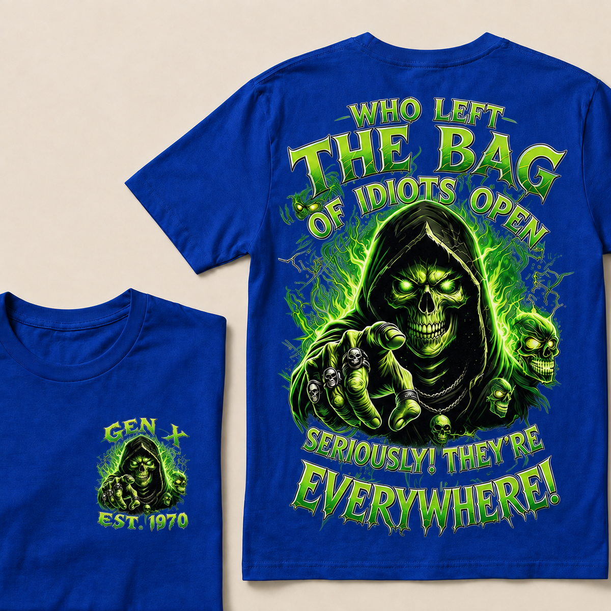 Who Left The Bag Of Idiots Open Seriously! They're Everywhere Custom Year T-shirt