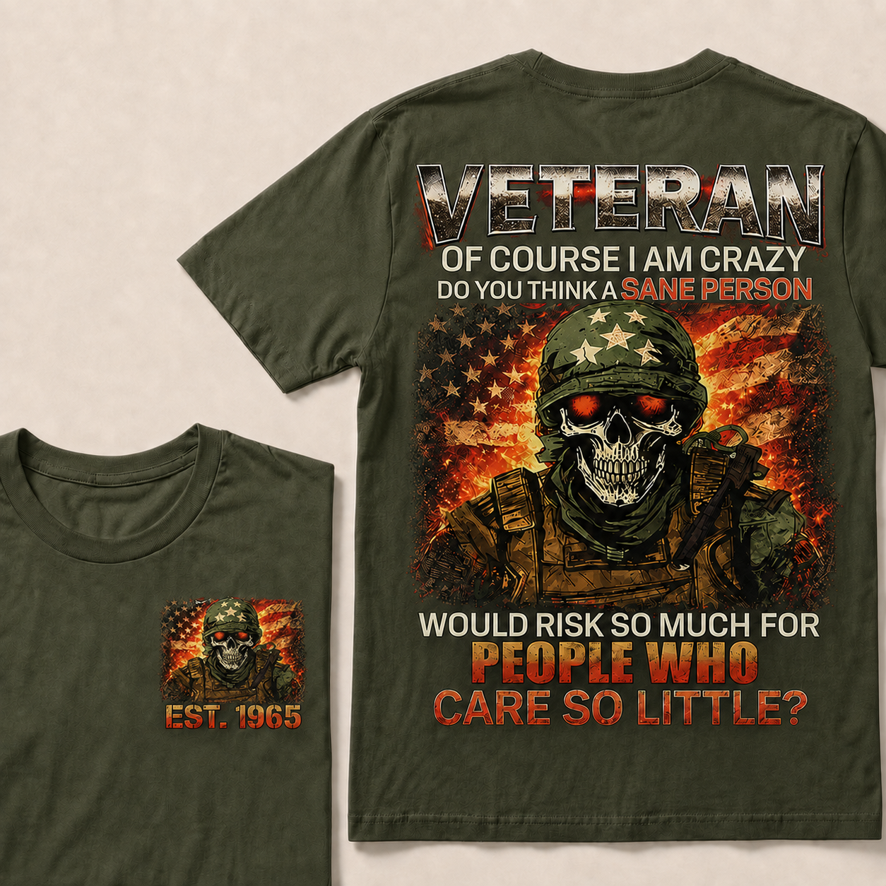 Veteran Of Course I Am Crazy Custom Year Tops