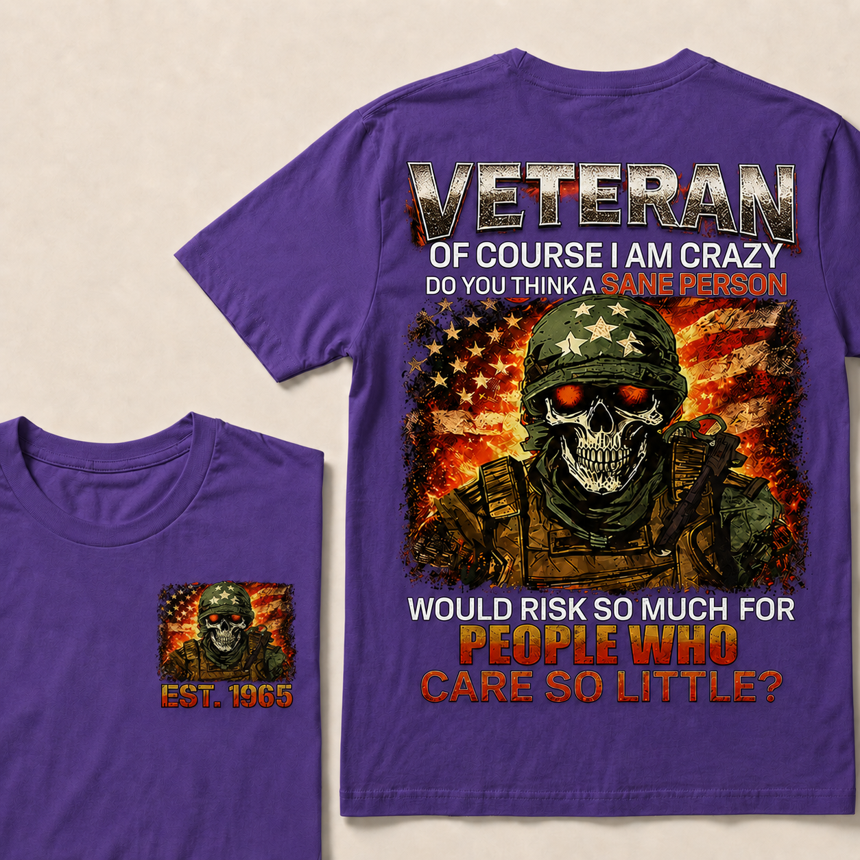 Veteran Of Course I Am Crazy Custom Year Tops