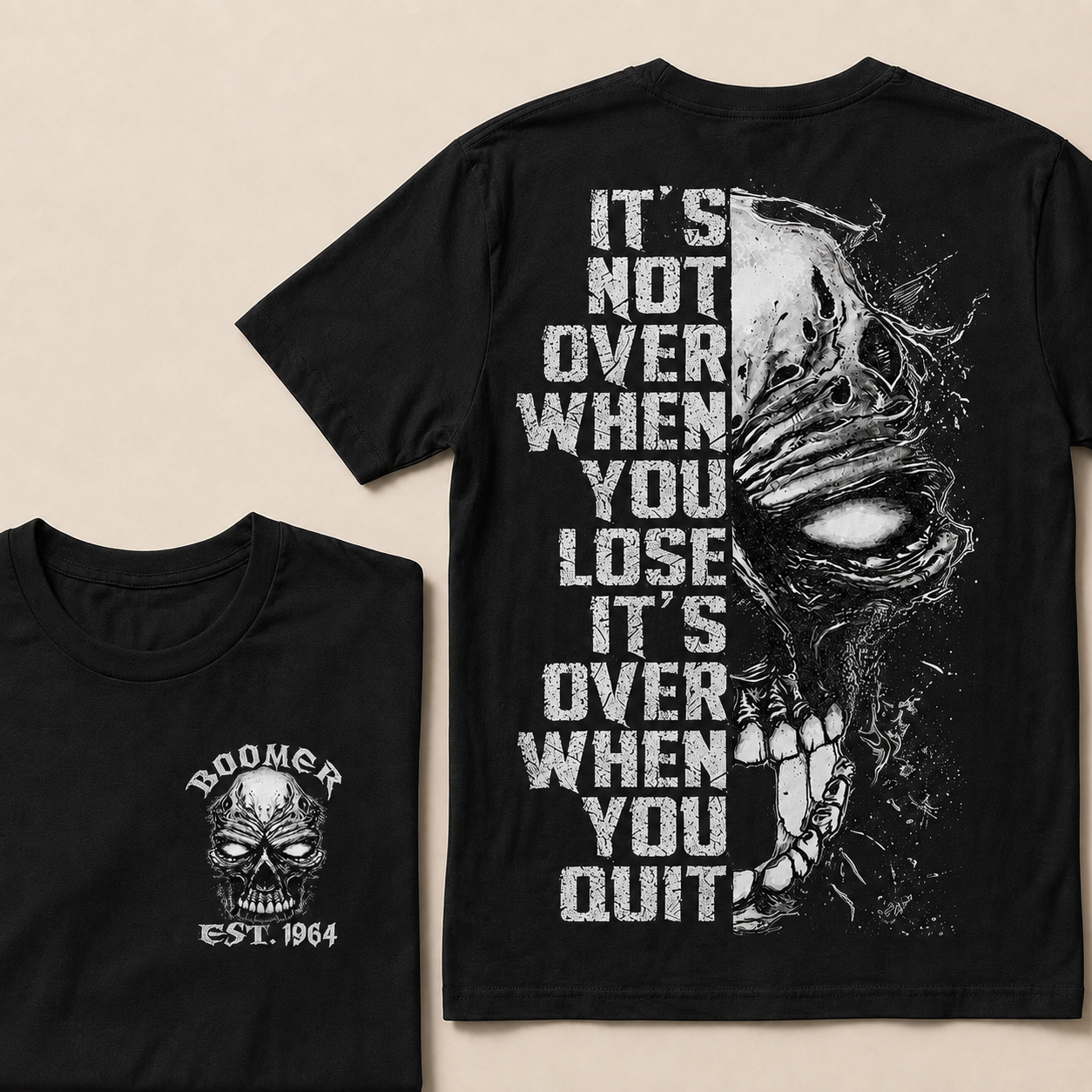 It's Not Over When You Lose It's Over When You Quit Custom Year T-shirt
