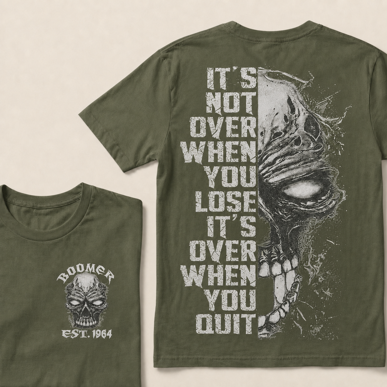 It's Not Over When You Lose It's Over When You Quit Custom Year T-shirt