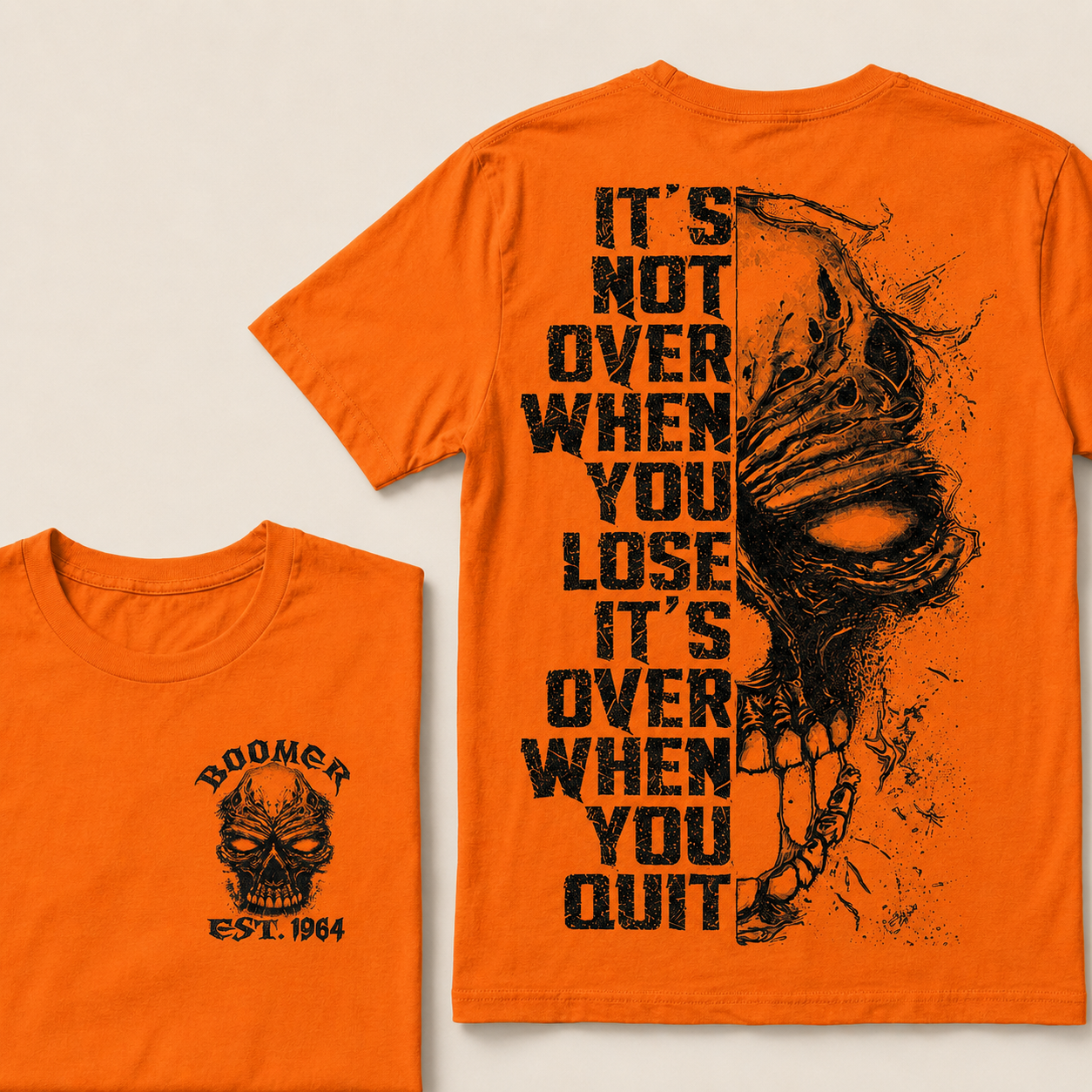 It's Not Over When You Lose It's Over When You Quit Custom Year T-shirt