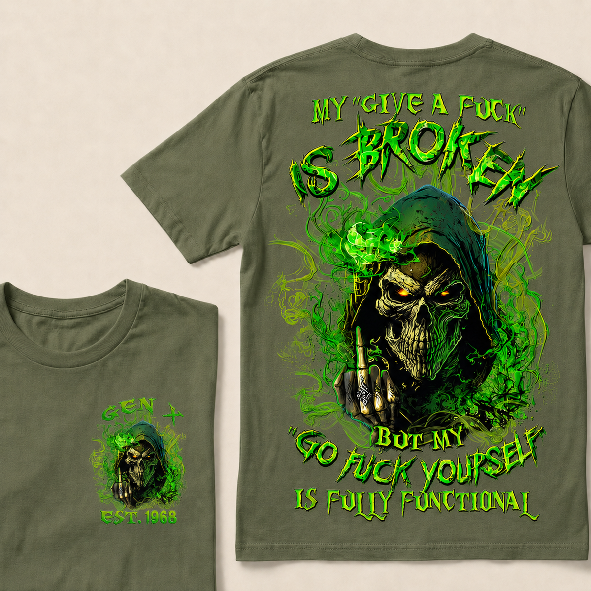 My Give A F*uk Is Broken Custom Year T-shirt
