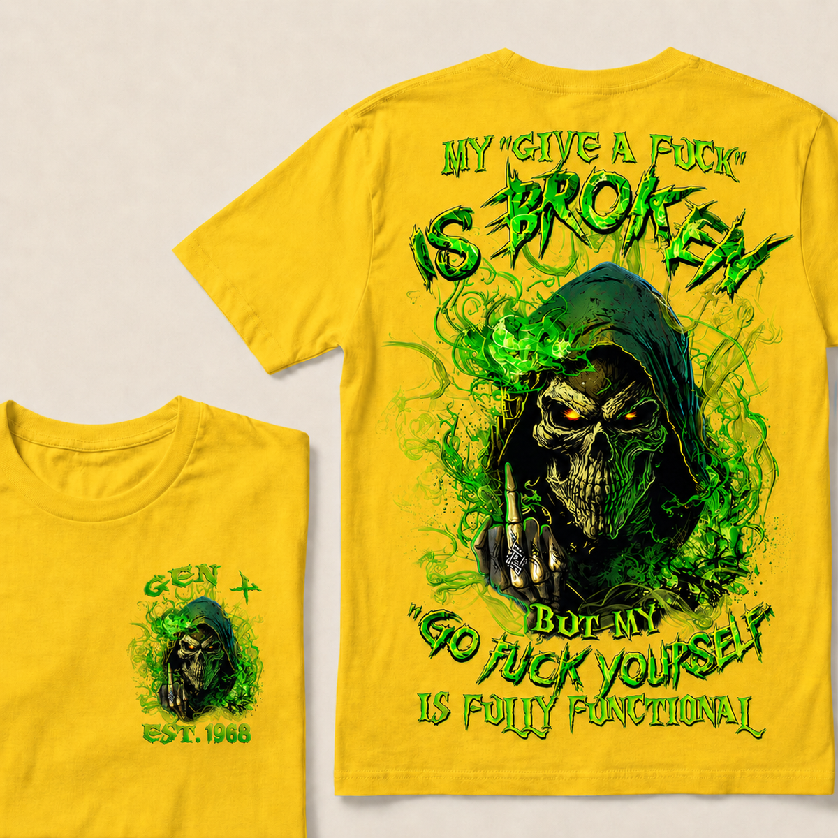 My Give A F*uk Is Broken Custom Year T-shirt