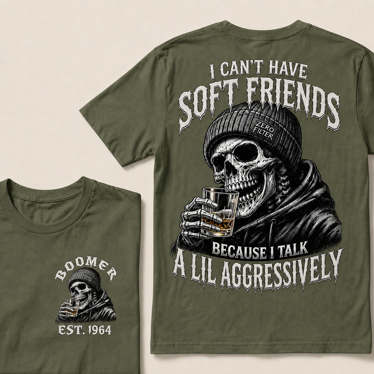 I Can't Have Soft Friends Because I Talk A Lil Aggressively Custom Year T-shirt
