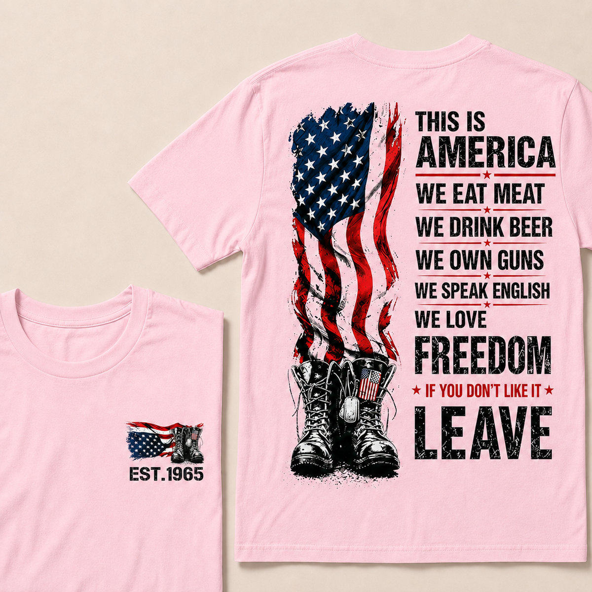 This Is America We Eat Meat We Drink Beer We Own Guns Custom Year T-shirt