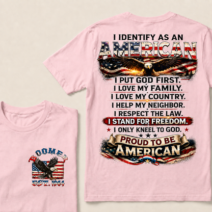 I Identify As An American Custom Year T-shirt