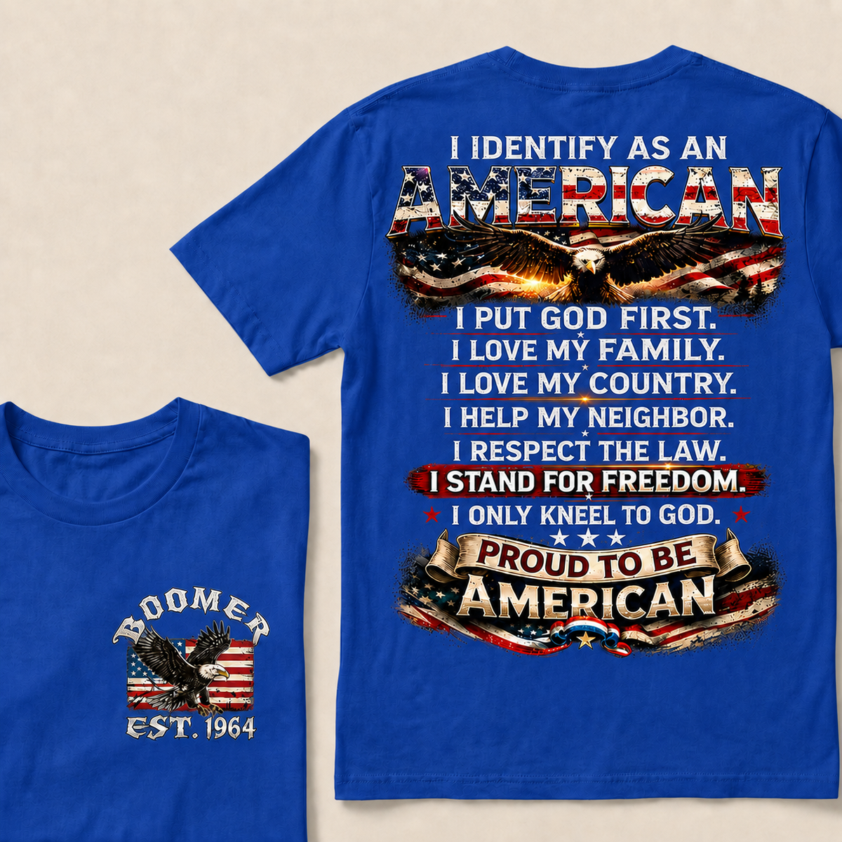 I Identify As An American Custom Year T-shirt