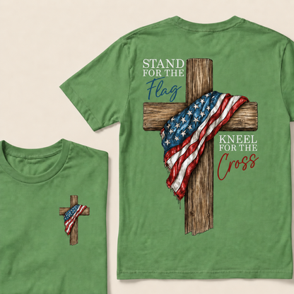 STAND FOR THE FLAG and KNEEL FOR THE CROSS T-Shirts